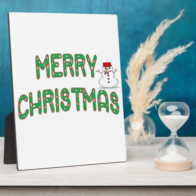 Plaque Photo Bâton de bonbons de Noël (Côté)