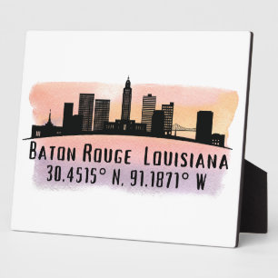 Plaque Photo Baton Rouge LA City Skyline