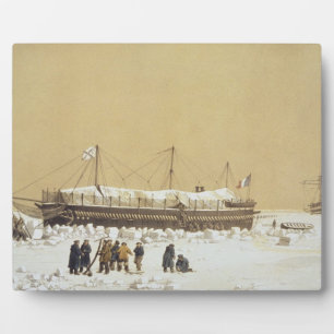 Plaque Photo Batterie flottante La Tonnante dans la glace avant