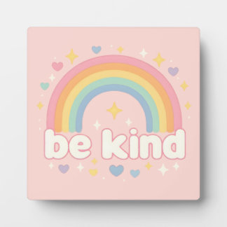 Plaque Photo Be Kind – Rainbow Pastel Positivity