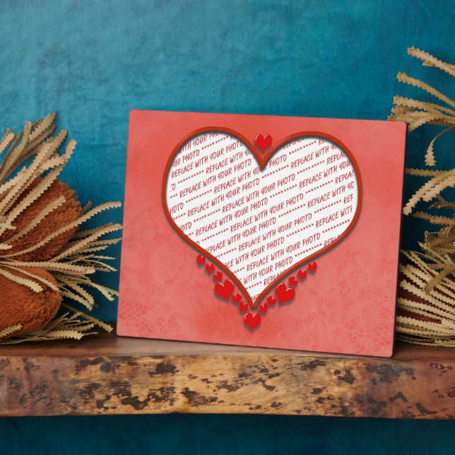 Plaque Photo Beaded Heart Photo Frame (Côté)