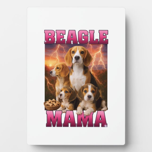 Plaque Photo Beagle  (Devant)