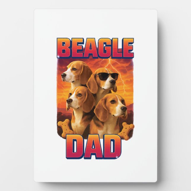 Plaque Photo Beagle   (Devant)