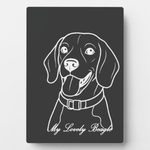 Plaque Photo Beagle adorable