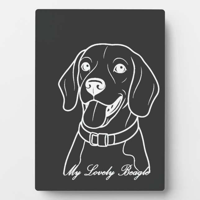 Plaque Photo Beagle adorable (Devant)