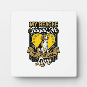 Plaque Photo Beagle m'a appris l'amour inconditionnel Chien Cœu