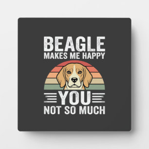Plaque Photo Beagle Me Rend Heureux Amateur De Chien
