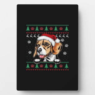 Plaque Photo Beagle Noël Super Chien Xmas Supersize T-Shirt