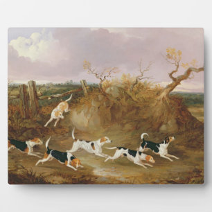 Plaque Photo Beagles en pleine poursuite, 1845 (huile sur toile