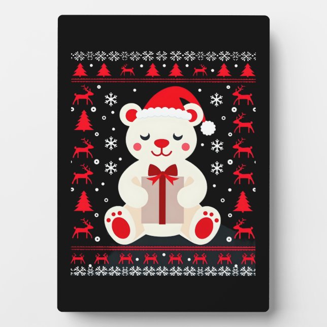 Plaque Photo Bear Christmas Christmas (1) (Devant)