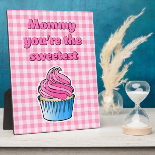 Plaque Photo Beau Cupcake rose