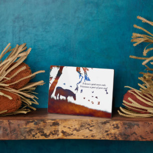 Plaque Photo Beau Horse Memorial minimaliste Esprit