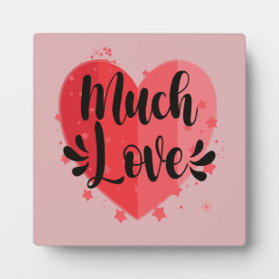 Plaque Photo Beaucoup d'amour, grand coeur