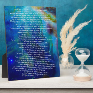 Plaque Photo Beauté par Kahlil Gibran