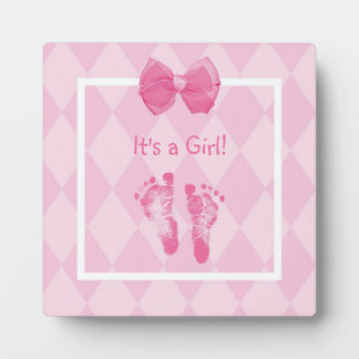 Plaque Photo Bébé mignonne Faire-part de naissance d'empreintes