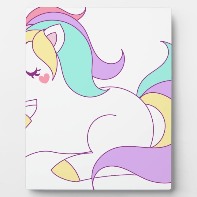 Plaque Photo Bébé Unicorn (Devant)