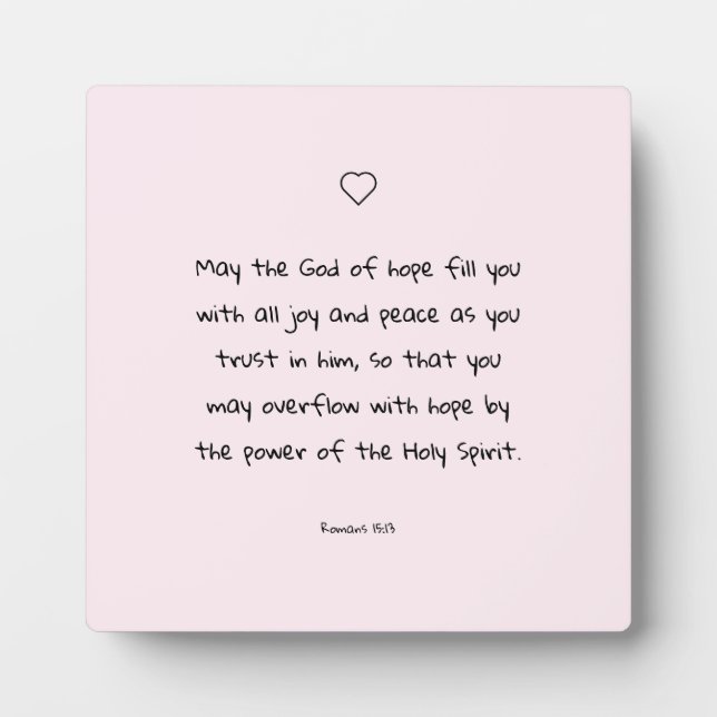 Plaque Photo Belle Citation Bible Écriture Confortante (Devant)