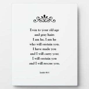 Plaque Photo Belle Écriture Encourageante Bible Verse Isaiah