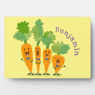 Plaque Photo Belle illustration du quatuor de carottes à carott