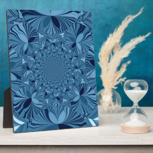Plaque Photo Belle Magnifique Art Iridescent Bleu Kaléidoscope