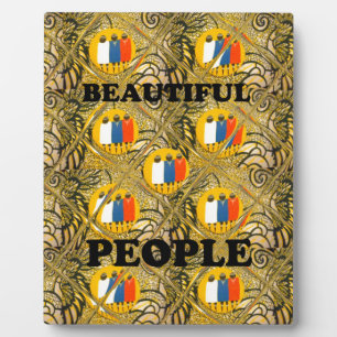 Plaque Photo Belles Personnes Couleurs Motif Traditionnelles Af