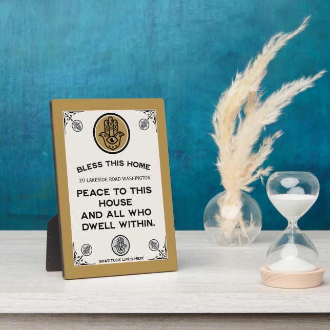 Plaque Photo Bénédiction de nouvelle maison  (Côté)