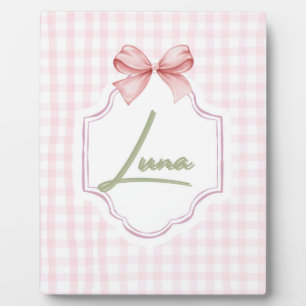 Plaque Photo Berceau personnalisé pour bébé fille Luna avec noe