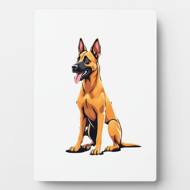 Plaque Photo Berger belge Malinois (3) (Devant)