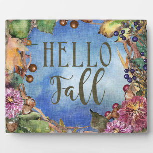 Plaque Photo Berries et Feuilles   Allo Fall Wreath