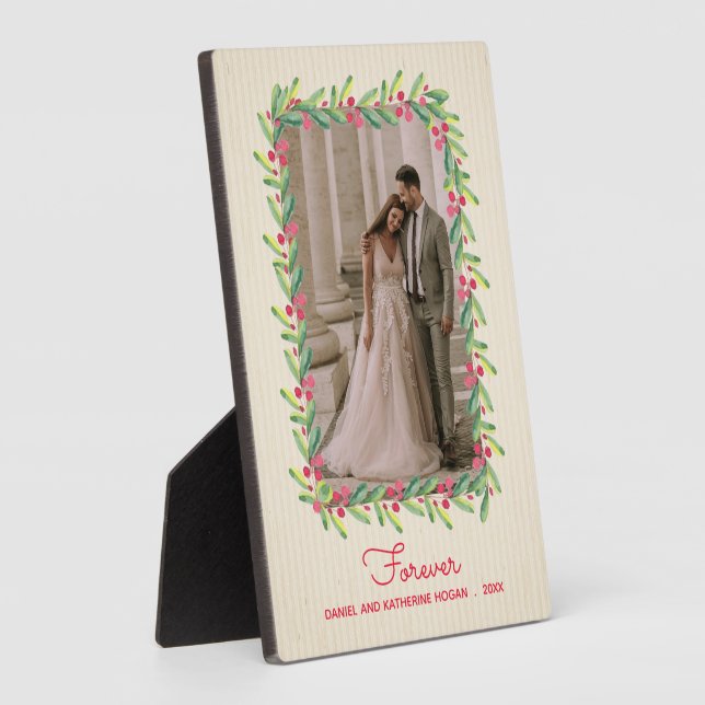 Plaque Photo Berries et verdure Photo avec Easel (Côté)