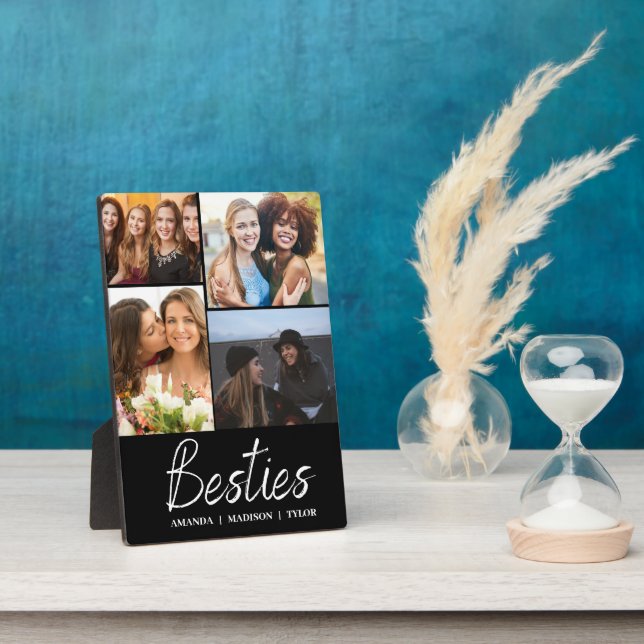 Plaque Photo Besoins | Meilleurs amis Noms personnalisés Photo (Côté)