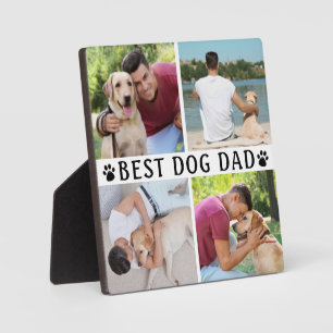Plaque Photo BEST CHIEN DAD Photo Collage Empreinte de patte