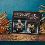 Plaque Photo  Best Dad Ever 2 Photos Fathers Day Rustic Wood<br><div class="desc">Celebrate the heart of your home with this Best Dad Ever Rustic Wood Photo Plaque, a meaningful Father’s Day keepsake designed to honor the man who does it all. Featuring a warm rustic wood background, natural texture details, and space for two cherished photos, this plaque brings family storytelling to life....</div>