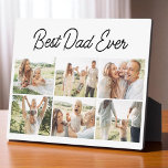 Plaque Photo  Best Dad Ever Custom 6 Photo Collage Modern<br><div class="desc">Celebrate your favorite guy with this heartfelt Best Dad Ever 6-photo collage plaque. Personalize it with your favorite family moments to create a keepsake he’ll treasure forever. Whether it’s for Father’s Day, his birthday, or just because, this custom plaque is a meaningful way to say “thank you” with love. The...</div>