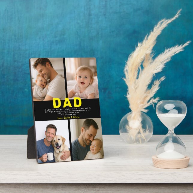 Plaque Photo Best Dad Ever Custom Photo | Personalized Father’s (Côté)