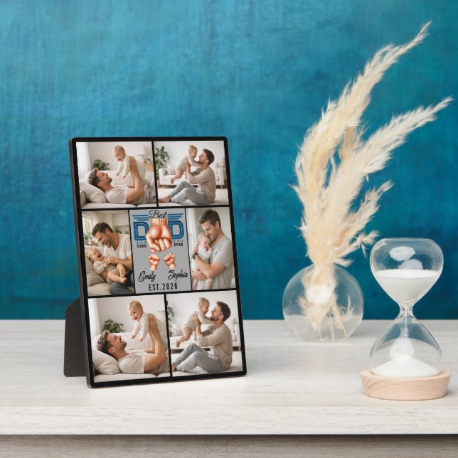 Plaque Photo Best Dad Ever Personalized | Custom Father’s (Côté)