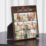 Plaque Photo Best Dad Ever Wood Father's Day 6 Photo Collage<br><div class="desc">Give Dad a meaningful gift he will always cherish with this wood photo collage plaque featuring a bold Best Dad Ever design and space for six personal photos. The natural wood texture adds a rustic, timeless feel, perfect for a home office, dresser, or living room shelf. Whether it is snapshots...</div>