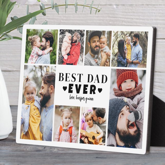 Plaque Photo Best Dad Photo Collage (Best Dad Photo Collage plaque)