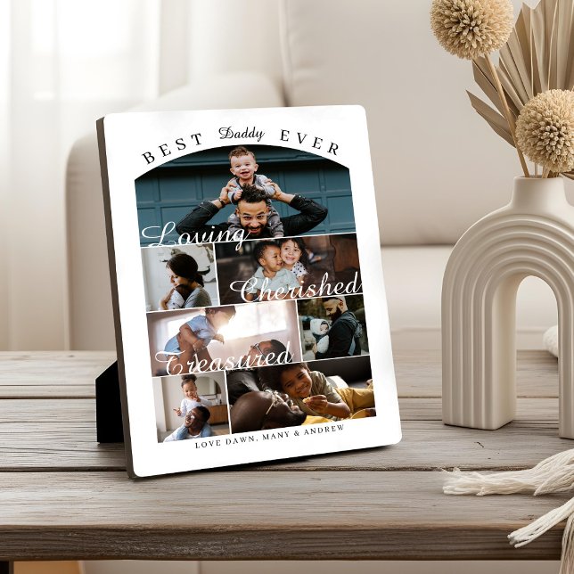 Plaque Photo Best Daddy Ever Personalized Photo Memory Collage (Best Daddy Ever Personalized Photo Memory Collage Plaque)