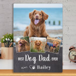 Plaque Photo Best DOG DAD Jamais Personnalisé 4 Animaux de comp<br><div class="desc">Meilleur Père Chien Jamais ♡... Surprenez votre père de chien préféré que ce soit son anniversaire, sa Fête des pères ou Noël avec cette plaque de collage photo super mignonne personnalisée. Customisez cette plaque de chien avec les 4 photos préférées du chien ! Personnalisez avec le nom et le message...</div>