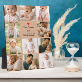 Plaque Photo Best Father Ever Photo Collage | Personalized 