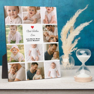 Plaque Photo Best Father Ever Photo Collage | Personalized 