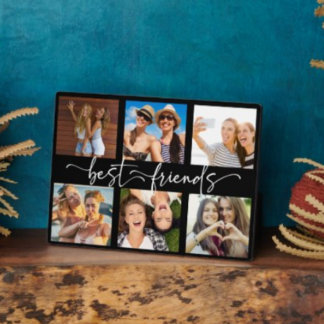 Plaque Photo Best Friends Bestie Photo Collage Script tendance