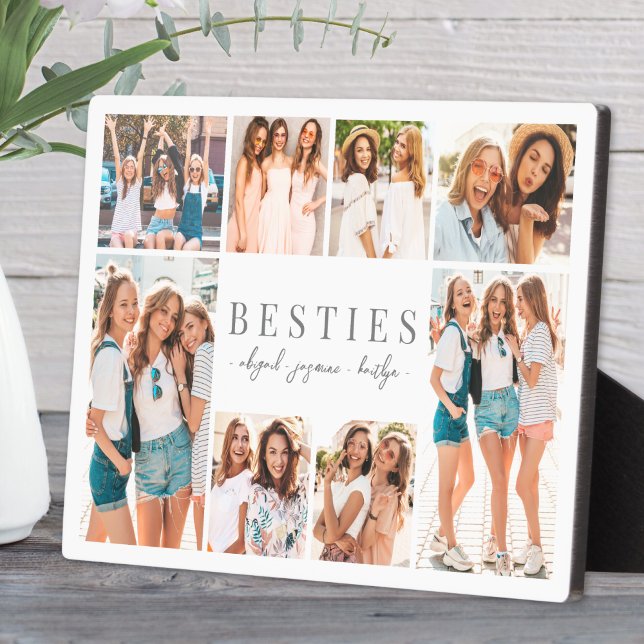 Plaque Photo Best Friends Elegant BFF Collage photo (Best Friends Elegant BFF Collage Photo plaque)