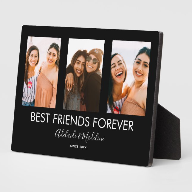 Plaque Photo Best Friends Forever 3 Photo Collage Cadeau (Côté)