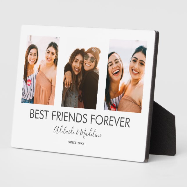 Plaque Photo Best Friends Forever 3 Photo Collage Cadeau (Côté)