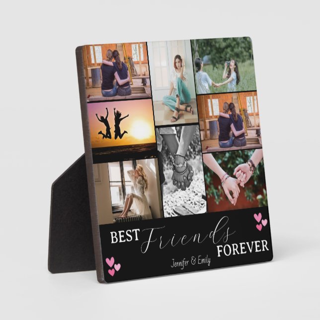 Plaque Photo BEST FRIENDS Modern FOREVER Photo Collage (Recto)