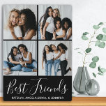 Plaque Photo Best Friends Personnalisé 4 Photo Collage<br><div class="desc">Célébrez votre meilleur ami et amitié avec une plaque photo collage photo personnalisée meilleurs amis. Qu'il s'agisse d'un anniversaire, de Noël ou d'une plaque d'action d'amitié, cette plaque d'amitié est un merveilleux cadeau qui sera un trésor pour les années à venir. Personnalisez cette plaque d'amitié avec 4 photos et noms...</div>