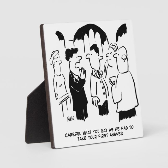 Plaque Photo Best Man Avertit Le Marié. Drôle dessin (Recto)