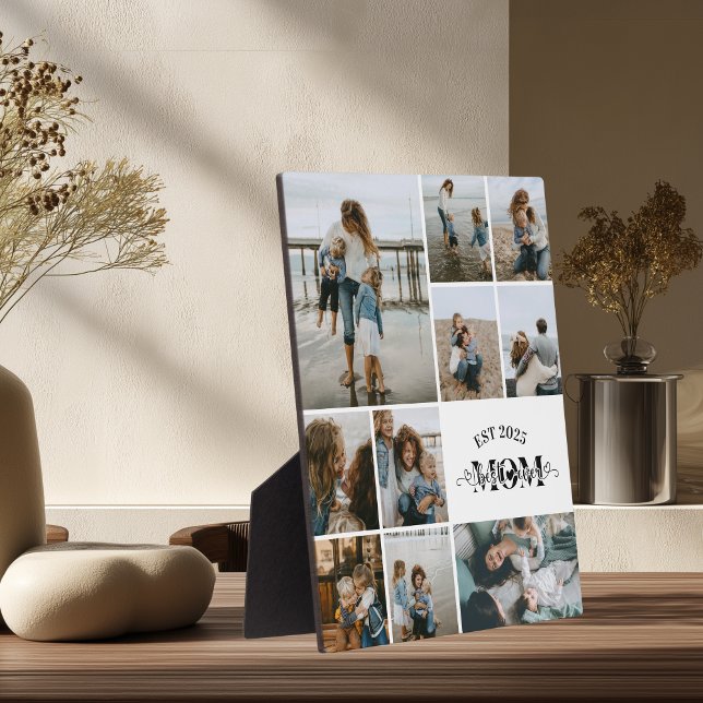 Plaque Photo Best Mom Ever Custom Photo Collage (Créateur téléchargé)